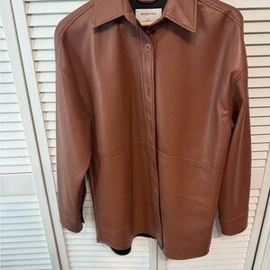 Babaton Tan Leather Jacket